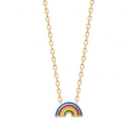 Collier arc-en-ciel doré