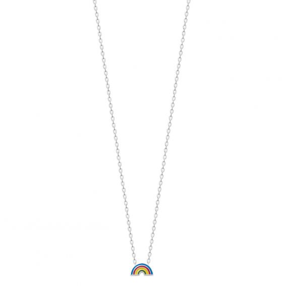 Collier arc-en-ciel argent rhodié