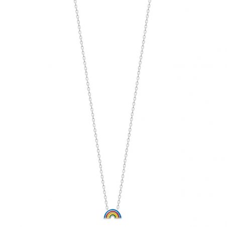 Collier arc-en-ciel argent rhodié