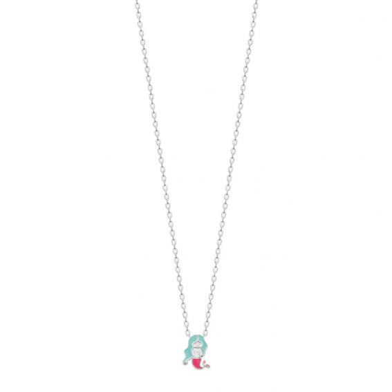Collier sirène argent rhodié