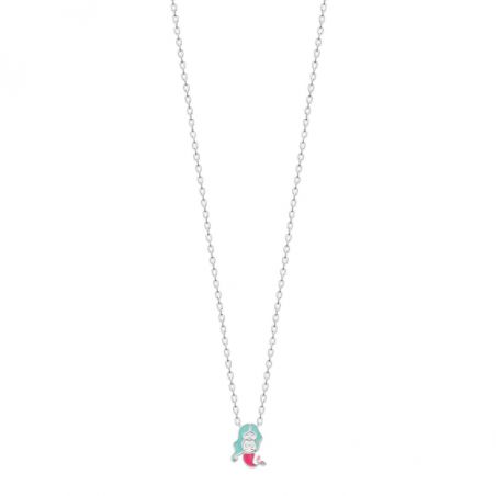 Collier sirène argent rhodié