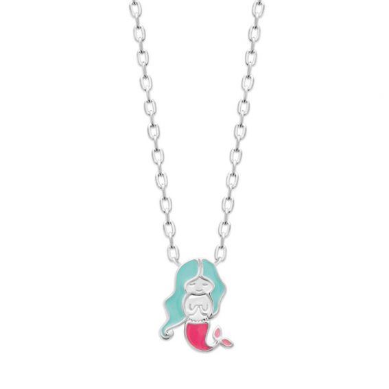 Collier sirène argent rhodié