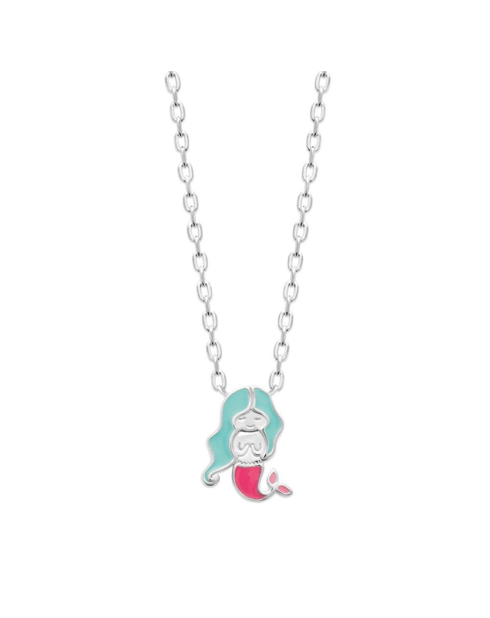 Collier sirène argent rhodié