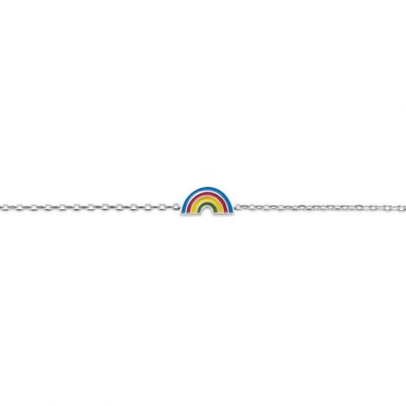 Bracelet arc-en-ciel argent rhodié