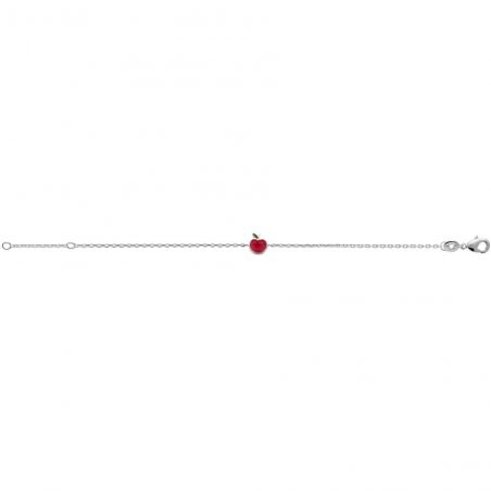 Bracelet cerise argent rhodié