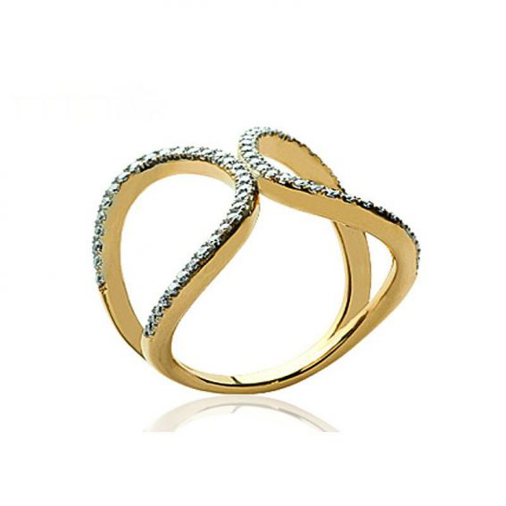 Double rounded ring gold...