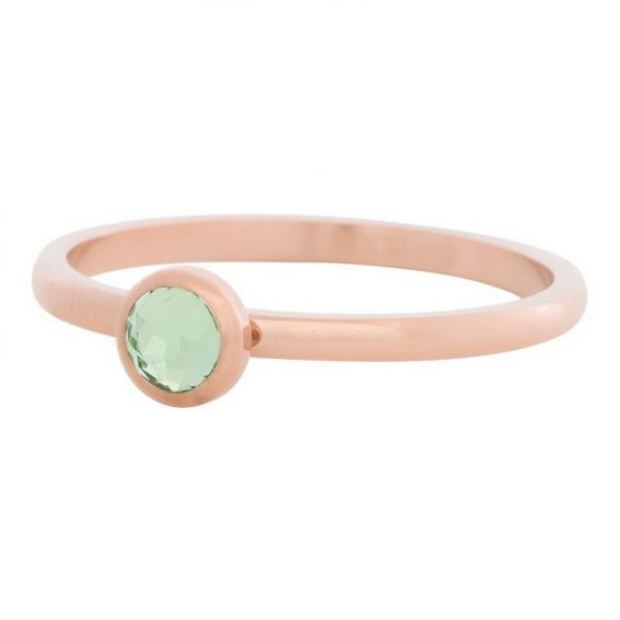 iXXXi - Solitaire crystal green stone pink iXXXi