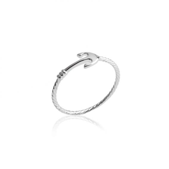 925 rhodium silver anchor ring