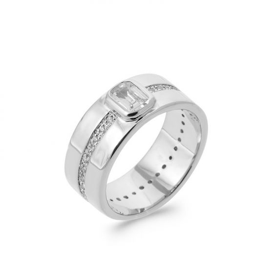 Square solitary ring with...