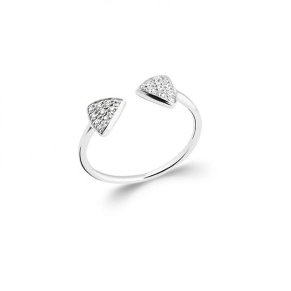 Double triangle ring silver...