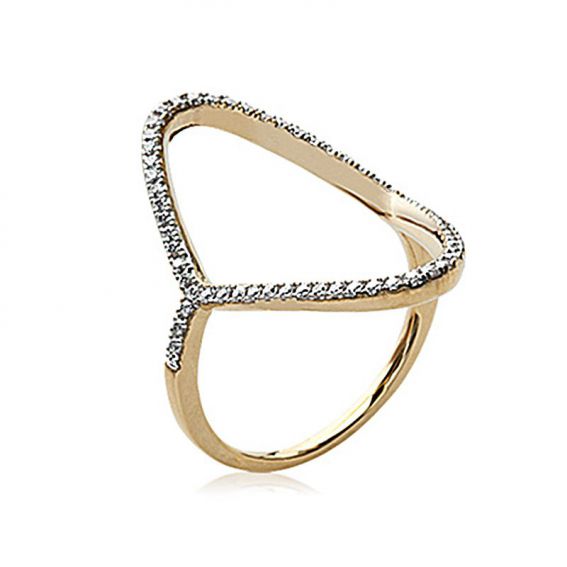Oval Ring Plated Gold 18K...