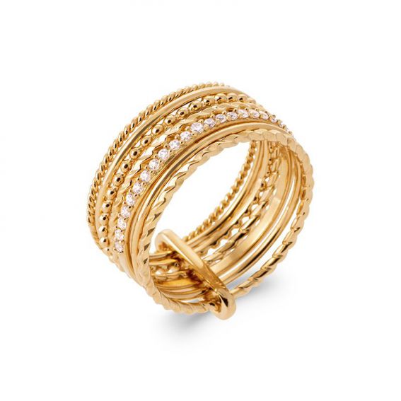 Multi rings gold plated 18k...