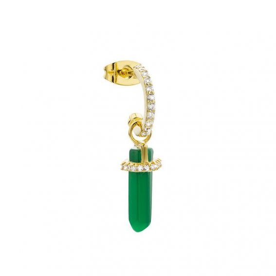 Boucle d'oreille MYA BAY Green Crystal - BO-180-1 - Mya Bay