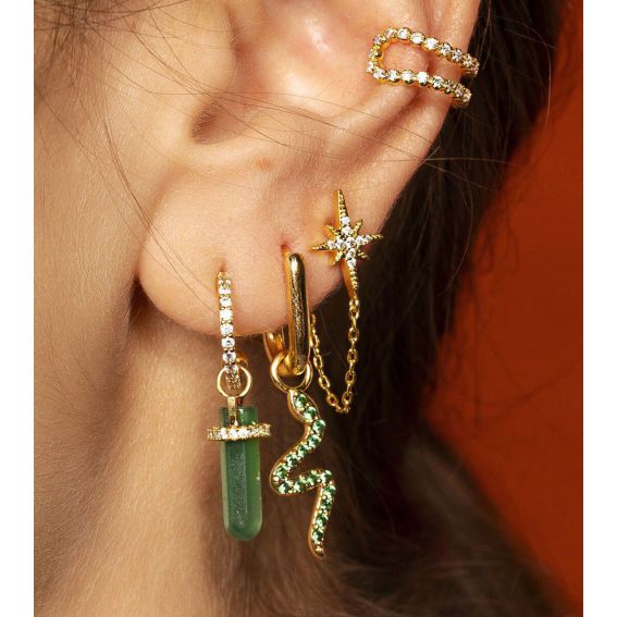 Boucle d'oreille MYA BAY Green Crystal - BO-180-1 - Mya Bay