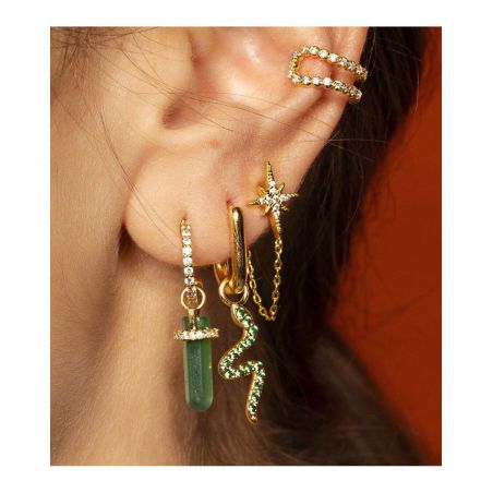 Boucle d'oreille MYA BAY Green Crystal - BO-180-1 - Mya Bay