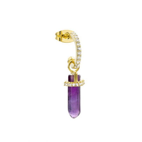 Boucle d'oreille MYA BAY Purple Crystal - BO-181-1 - Mya Bay
