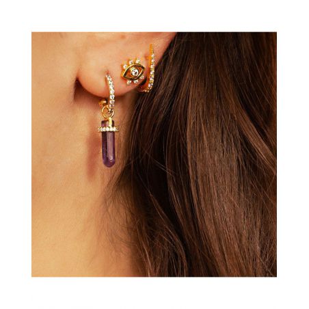 Boucle d'oreille MYA BAY Purple Crystal - BO-181-1 - Mya Bay