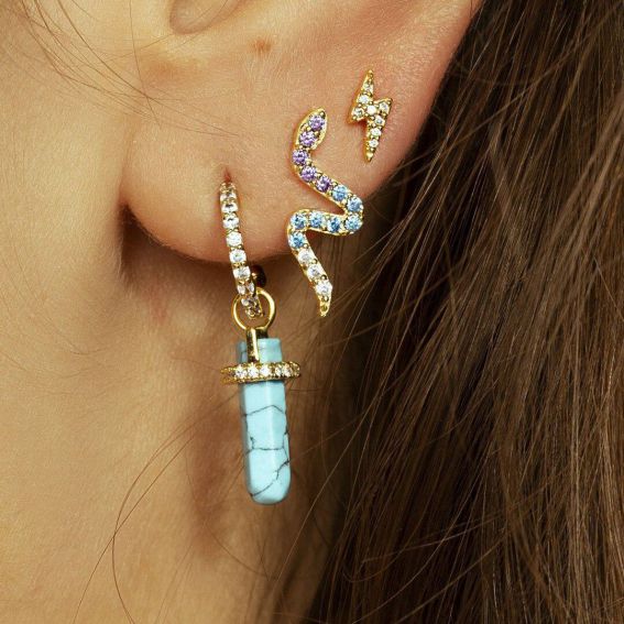 Boucle d'oreille MYA BAY Turquoise Crystal - BO-182-1 - Mya Bay
