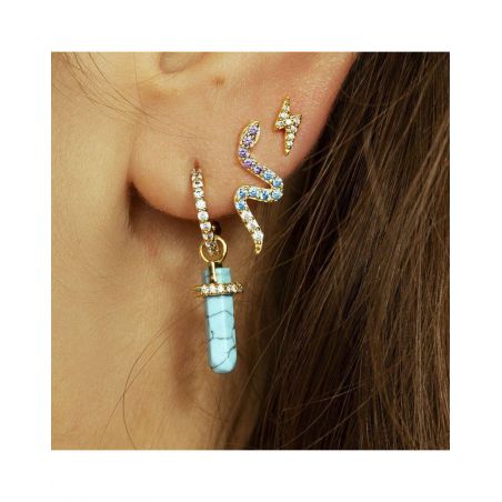 Boucle d'oreille MYA BAY Turquoise Crystal - BO-182-1 - Mya Bay