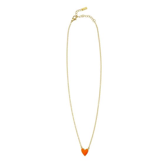 Collier Mya Bay Neon Orange Heart - CO-164 - Bijoux et Marque Mya Bay