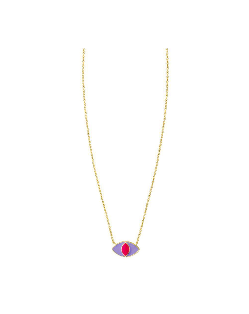 Collier Rainbow Purple Ojo - Edition limitée - CO-175 - Bijoux et Marque Mya Bay