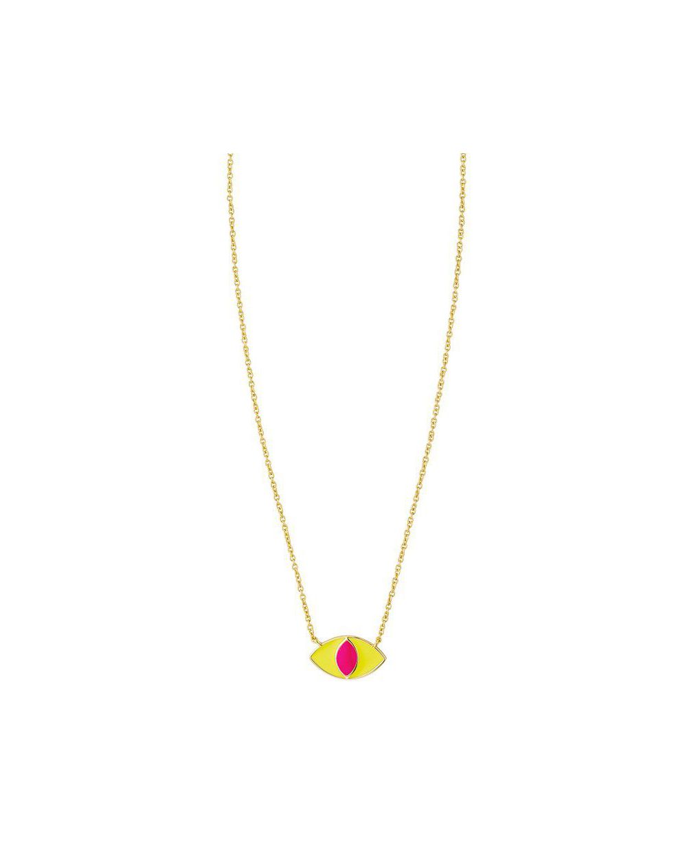 Collier Rainbow Yellow Ojo - Edition limitée - CO-175 - Bijoux et Marque Mya Bay