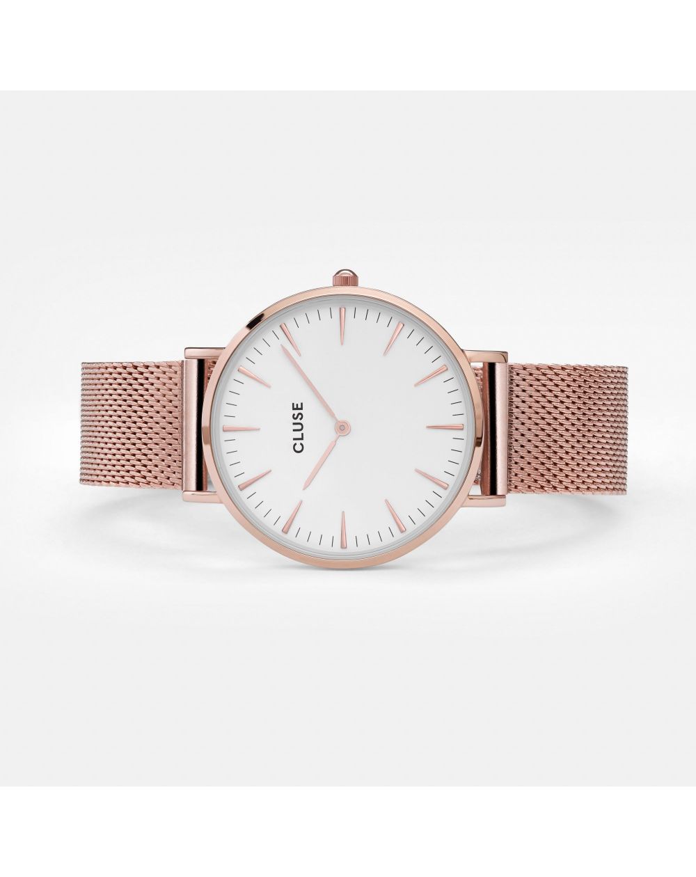 Cluse - Kijk CLUSE - La bohème Mesh rose goud / wit