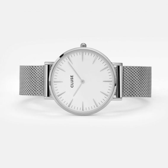 Cluse - Watch CLUSE - La bohème Mesh silver / white