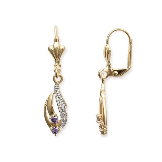 18K PV gold plated earrings