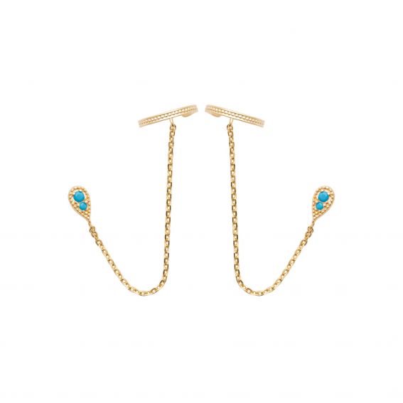 18k PS gold plated earrings