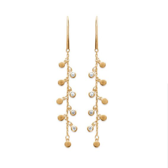 18k zirkoniumgoude oorbellen