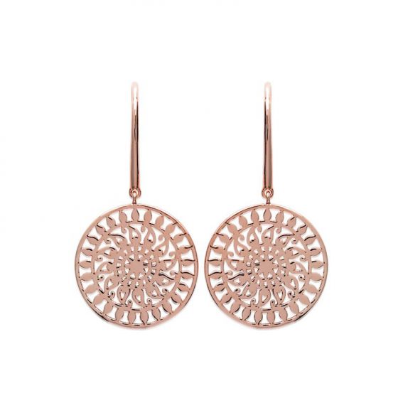 18k pink gold plated earrings