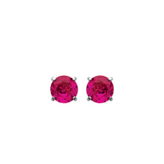 Pink earrings 5mm Silver...