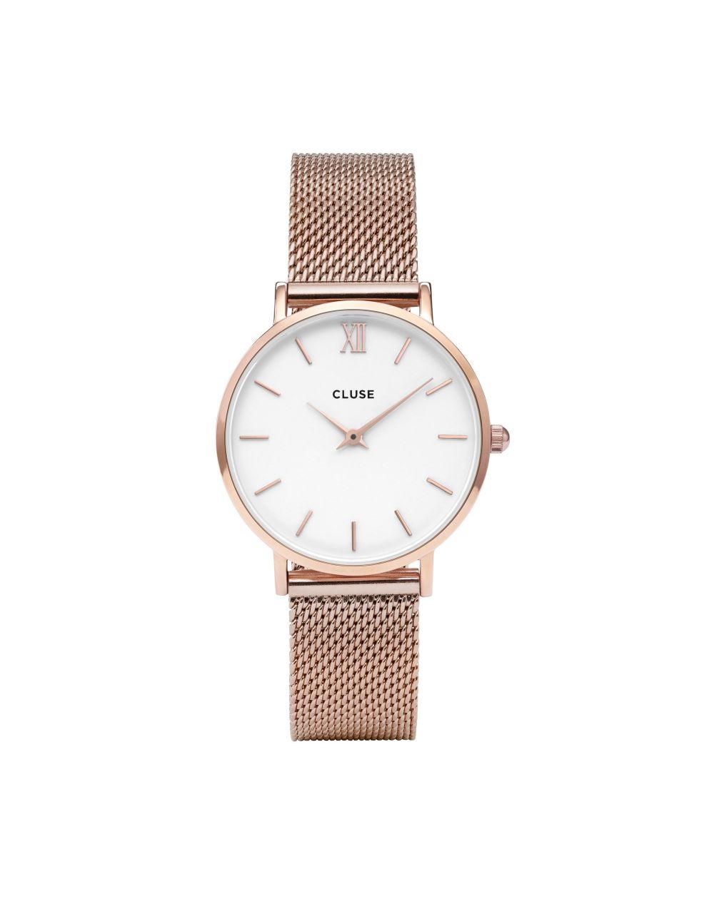 Montre CLUSE - La minuit Mesh rose gold/white - Bracelet acier