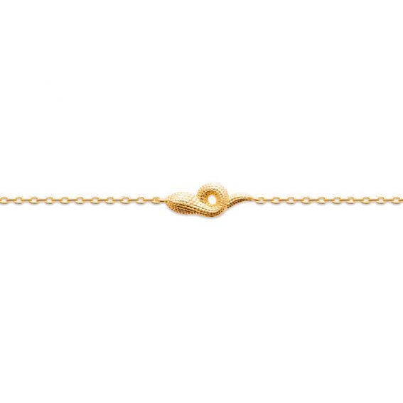 18k gold plated snake bracelet