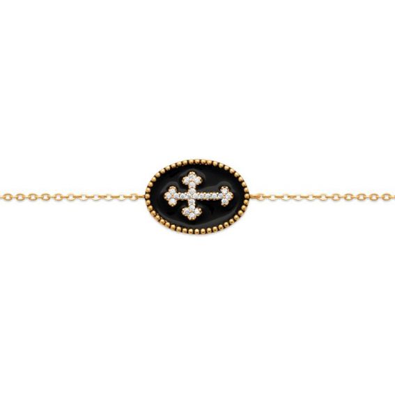 Bracelet croix plaqué or...
