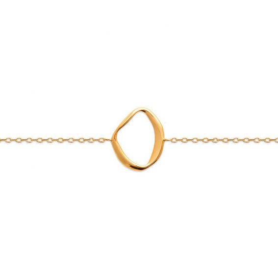 Bijou argent/plaqué or 18k gold plated O bracelet