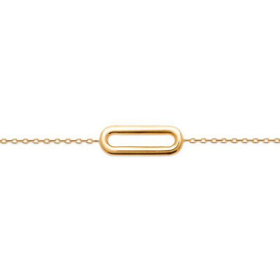 Bijou argent/plaqué or Tokyo bracelet 18k gold plated wide mesh