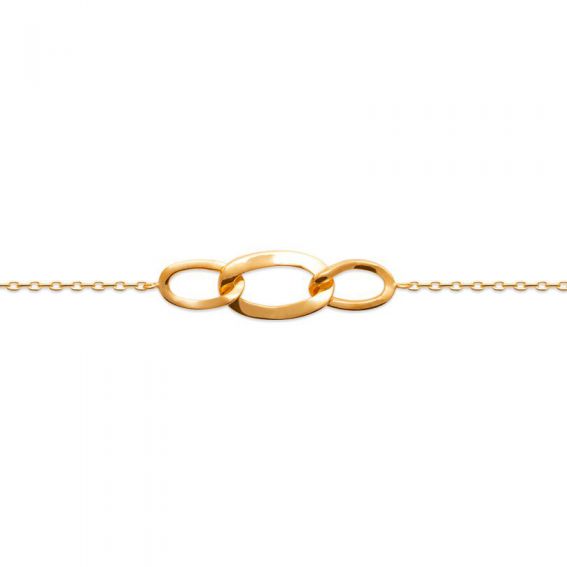 Bijou argent/plaqué or New Delhi bracelet 18k gold plated