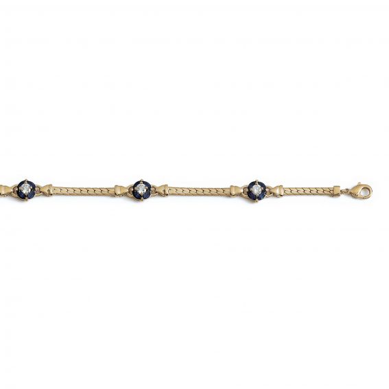 Bijou argent/plaqué or 18k zirconium ps gold plated bracelet