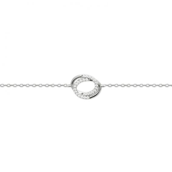 Bijou argent/plaqué or Skradin bracelet in 925 silver, rhodium-plated zirconium
