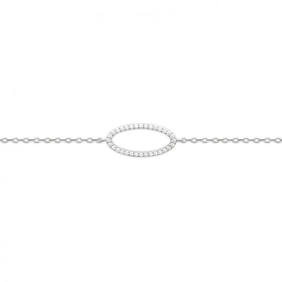 Bijou argent/plaqué or Silver bracelet 925 rhodium Zirconium