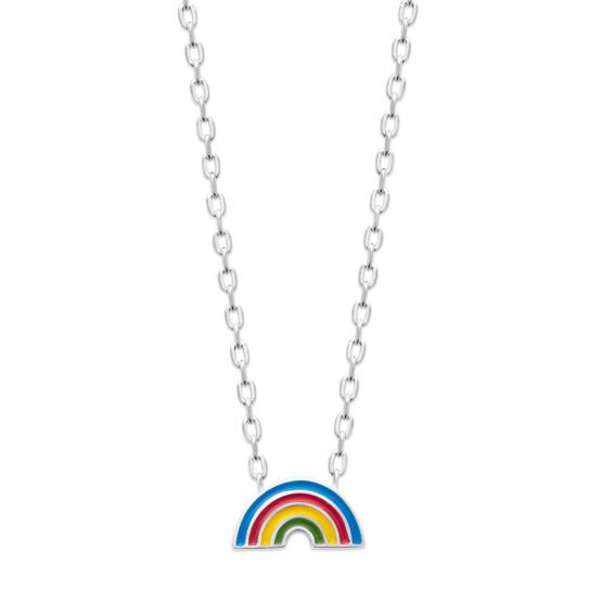 Bijou argent/plaqué or Rhodiated Silver Rainbow ketting