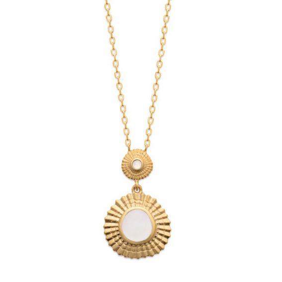 Collier plaqué or 18k nacre