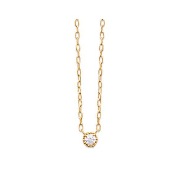 18k zirkonium vergulde ketting