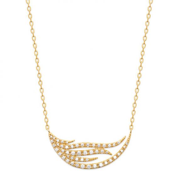 18k zirkonium vergulde ketting