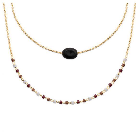 Obsidiaan zwart vergulde...