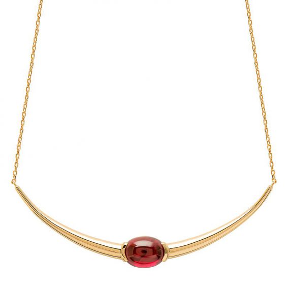 18k gold plated oval ruby...