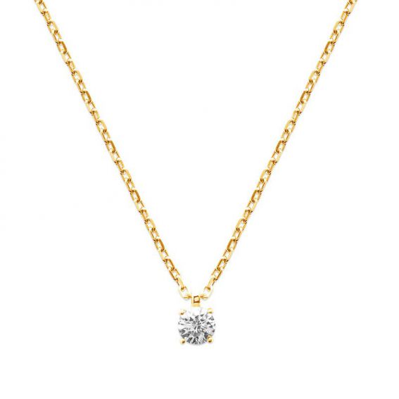 Solitaire ketting van 18k...