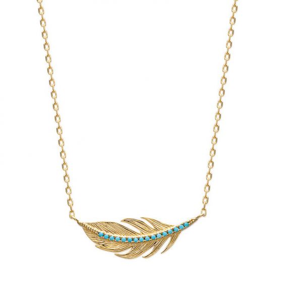 Feather necklace drawn with...